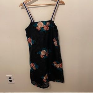 Zara black floral dress